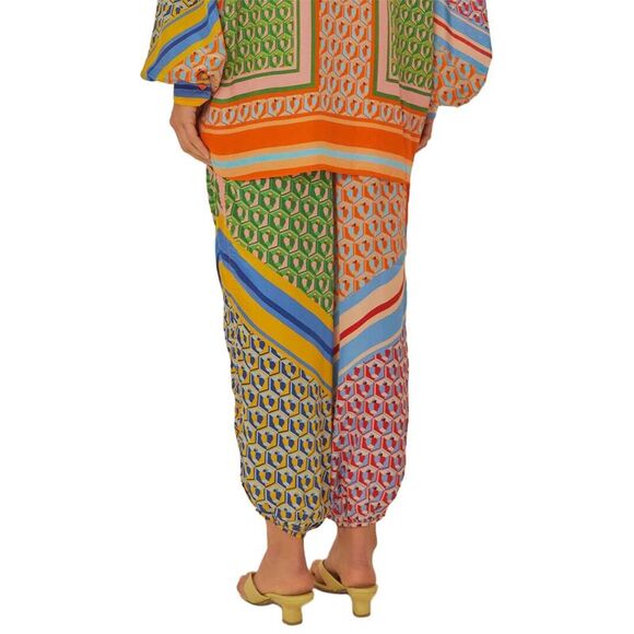 Farm Rio Womens  Cahew Scarf Mix Pants - Picture 2 of 4